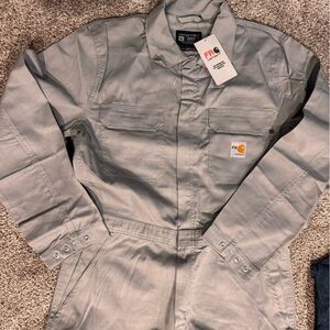 Carhartt FR twill coveralls grey new with tags